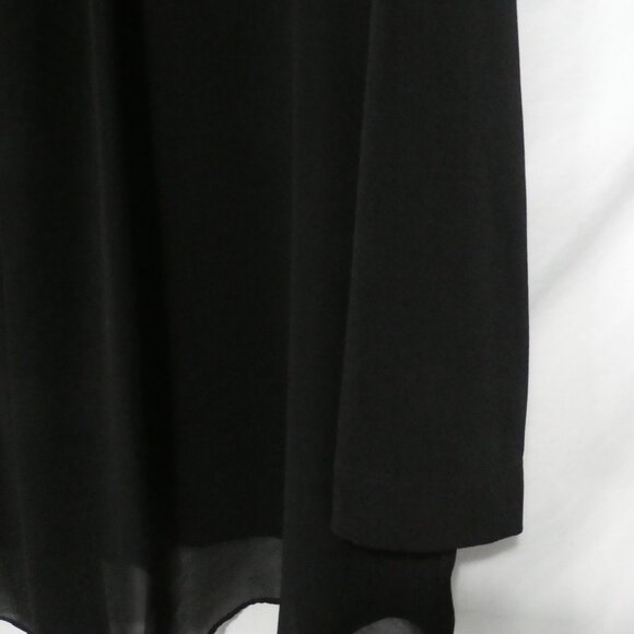 RACHEL - RACHEL ROY | size 2X | Elegant Black Sheer Button-Down Blouse - Picture 14 of 14